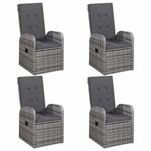 Vrtna jedilna garnitura 5-delna siva - slika 5