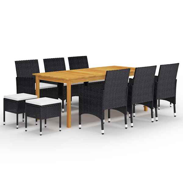 vidaXL 11-osaline aiam&ouml;&ouml;bli komplekt, must