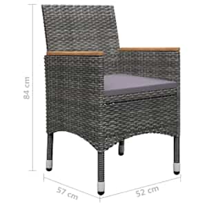 11dílný zahradní jídelní set šedý - obrázek 14