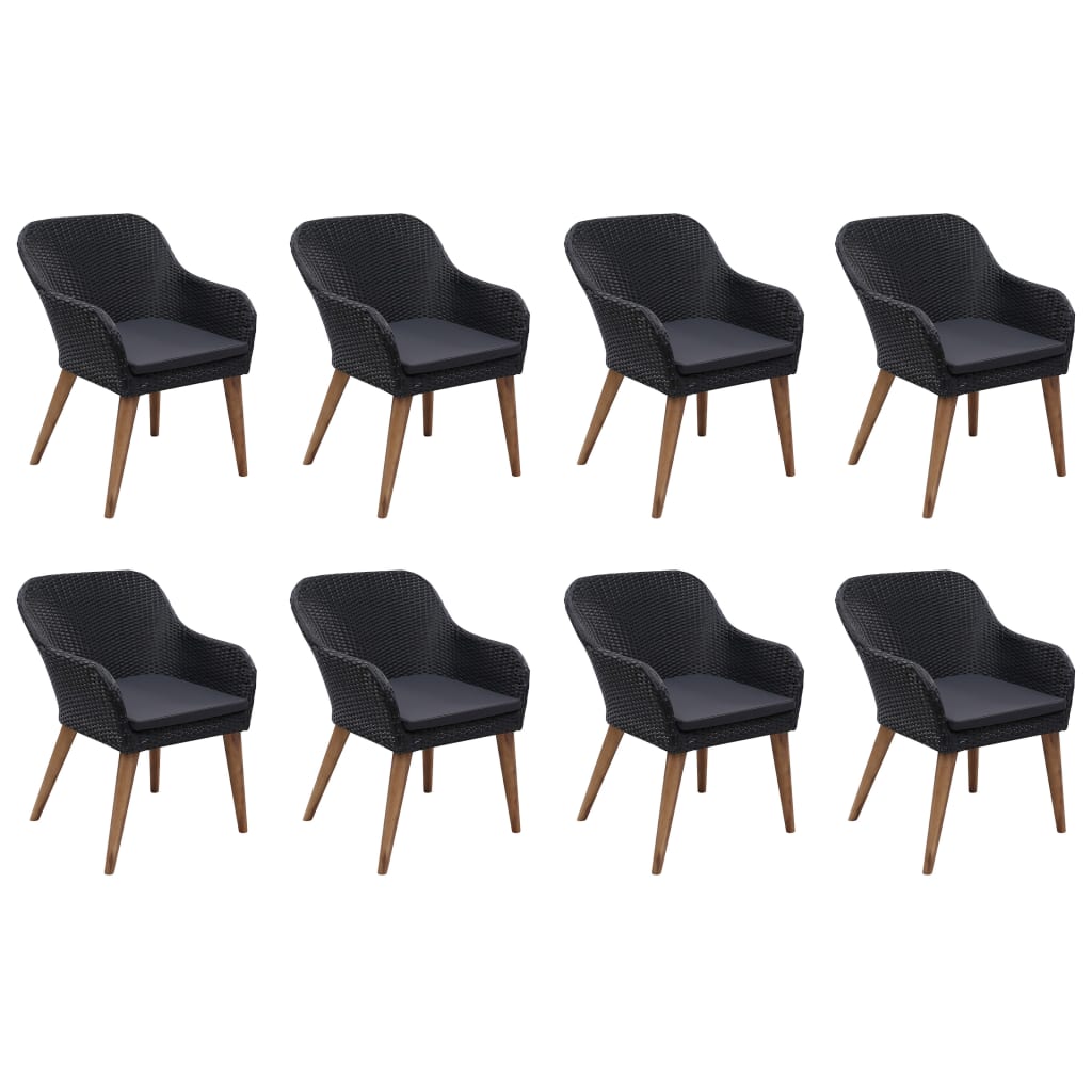 

vidaXL 9-delige Tuinset zwart