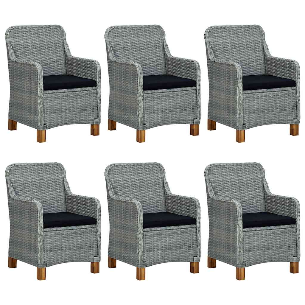 Thumbnail - vidaXL 9-tlg. Garten-Essgruppe Hellgrau