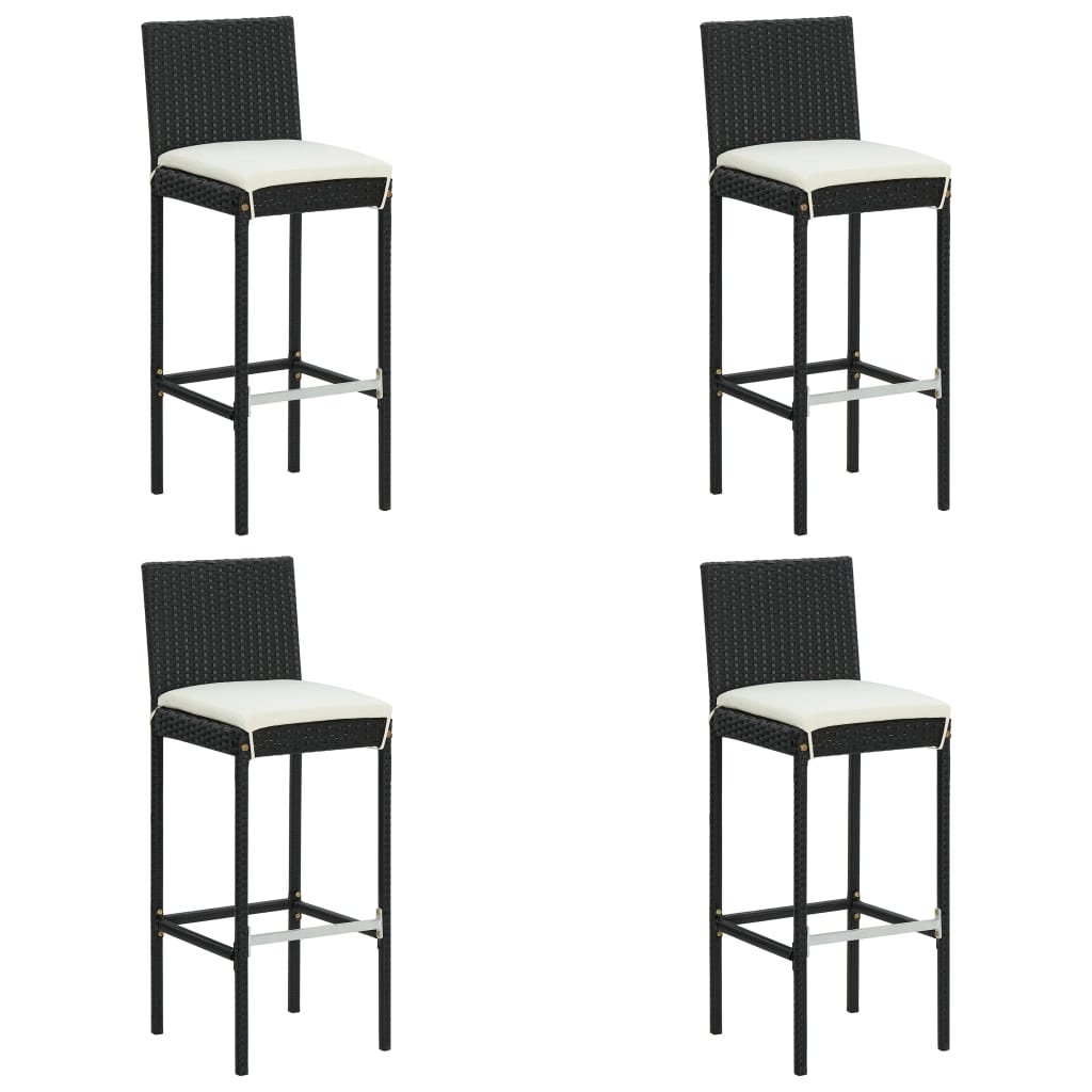 Patio Bar Set Bar Table and Stools Patio Furniture Set with Cushions vidaXL vida