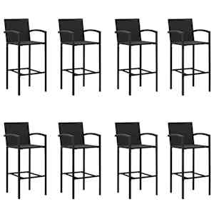 9dílný zahradní barový set černý - obrázek 7