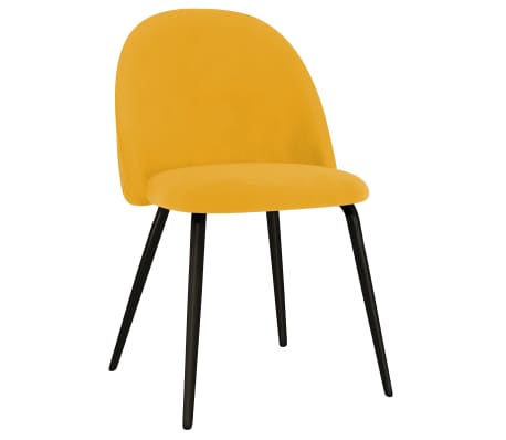 vidaXL Jedilni stoli 2 kosa rumeno blago