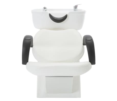 vidaXL Chaise de salon avec lavabo Blanc Similicuir