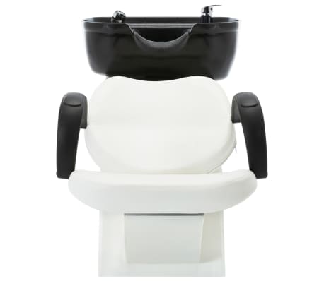 vidaXL Chaise de salon avec lavabo Noir et blanc Similicuir