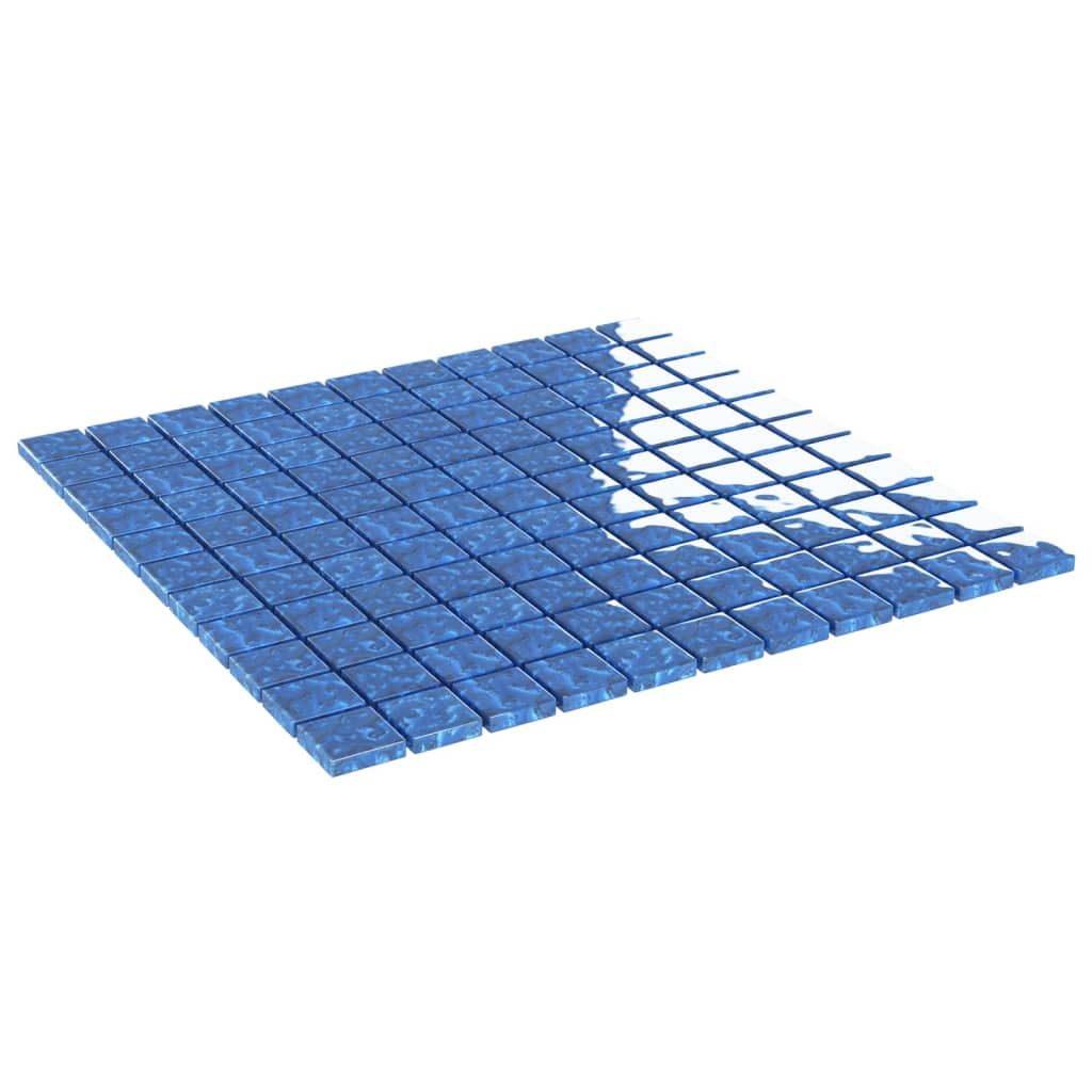  Mozaikové dlaždice 11 ks, modré 30x30 cm, sklo