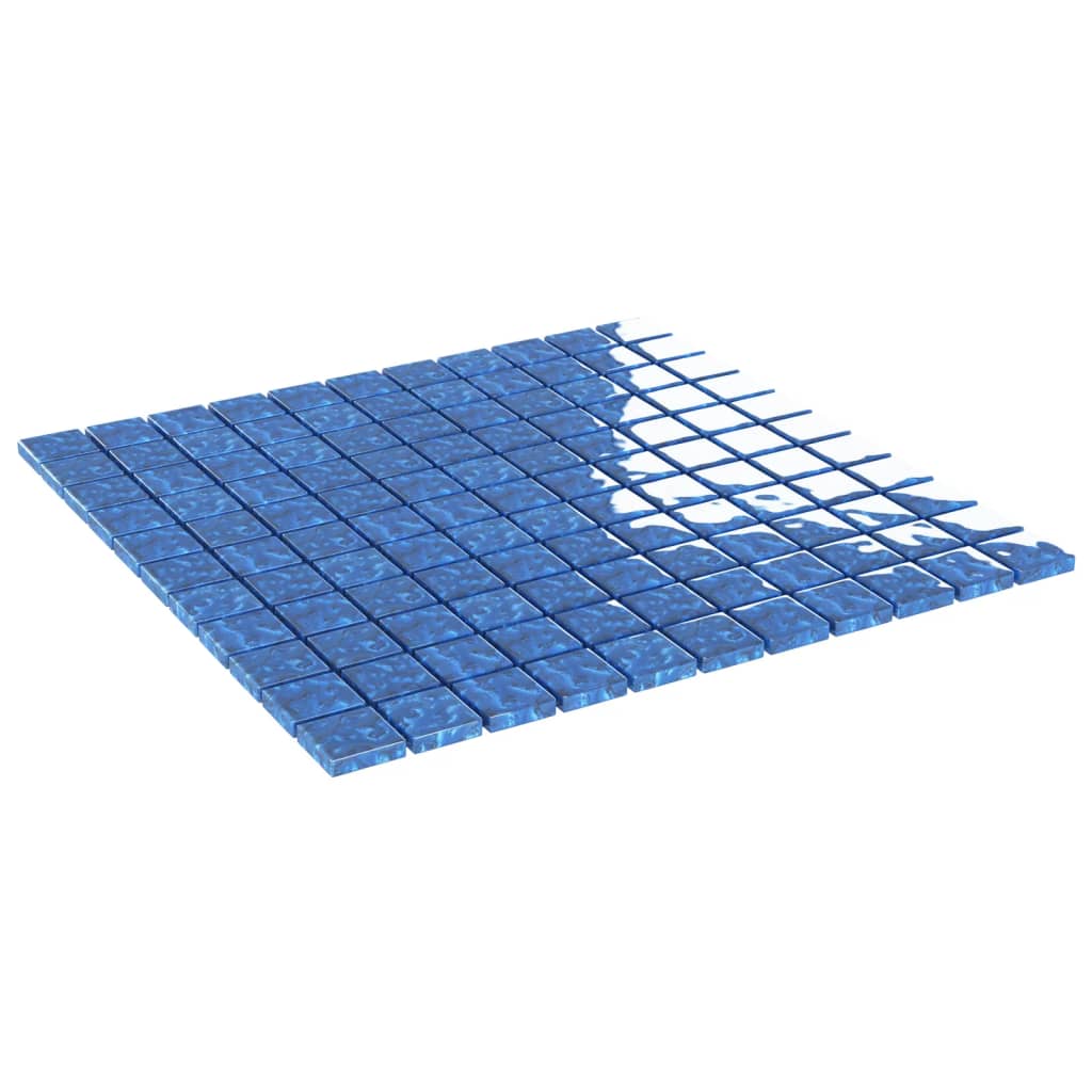 vidaXL Carreaux mosaïque 22 pcs Bleu 30x30 cm Verre