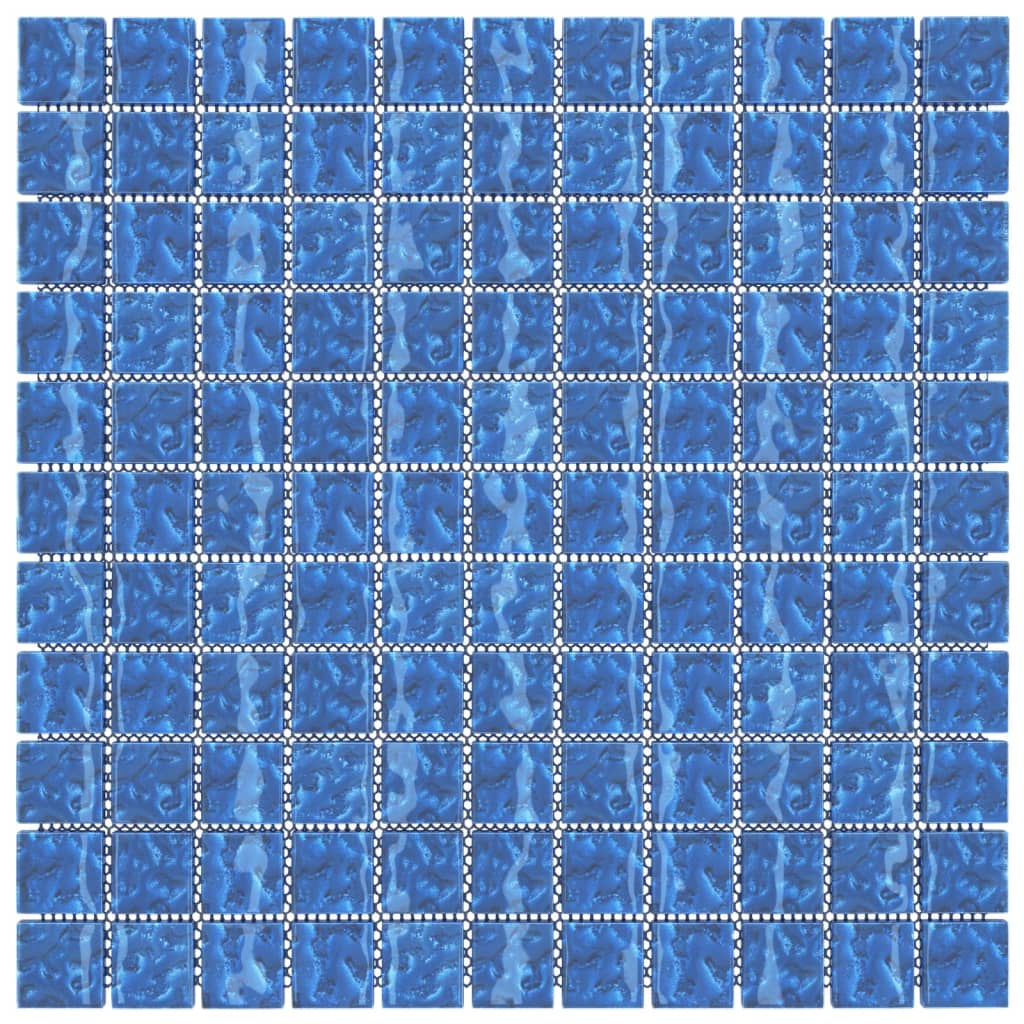22 db kék üveg mozaikcsempe 30 x 30 cm 