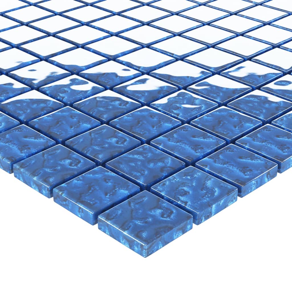 22 db kék üveg mozaikcsempe 30 x 30 cm 