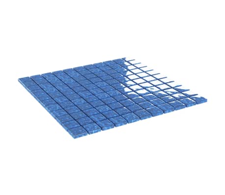vidaXL Plăci mozaic, 22 buc., albastru, 30x30 cm, sticlă