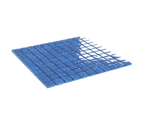 vidaXL Piastrelle Mosaico 22 pz Blu 30x30 cm in Vetro