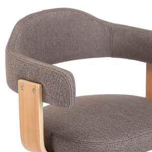Barové stoličky 2 ks taupe ohýbané dřevo a textil - obrázek 7