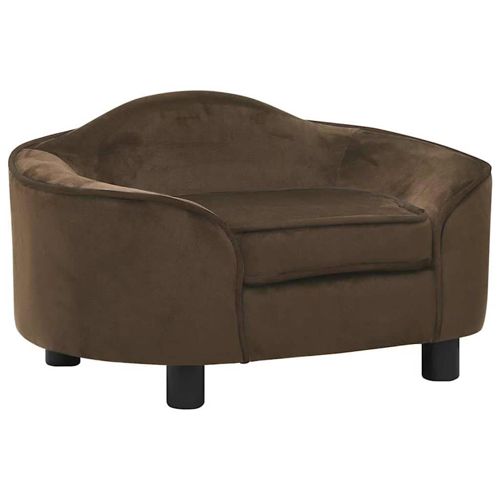 vidaXL Pohovka pro psy hnědá 67 x 47 x 36 cm plyš