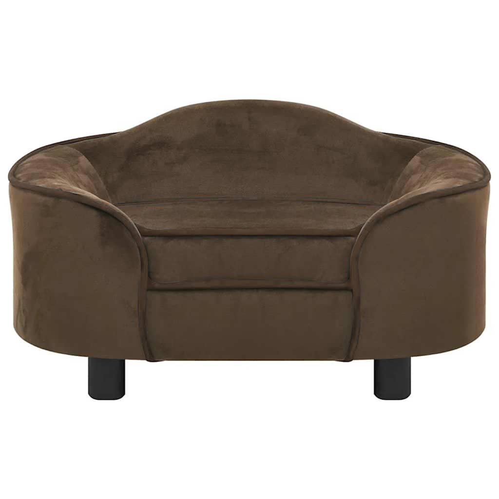 vidaXL Hondenbank 67x47x36 cm pluche bruin