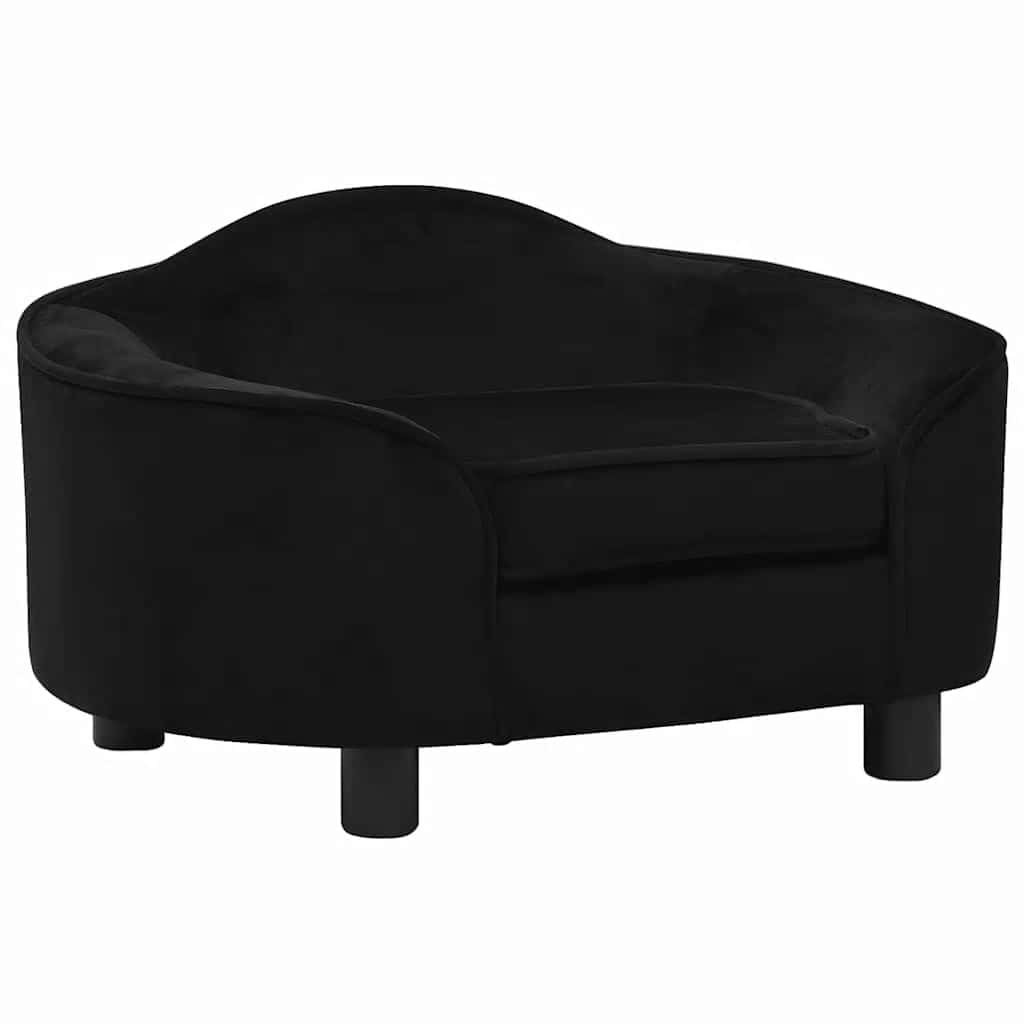 vidaXL Pohovka pro psy černá 67 x 47 x 36 cm plyš