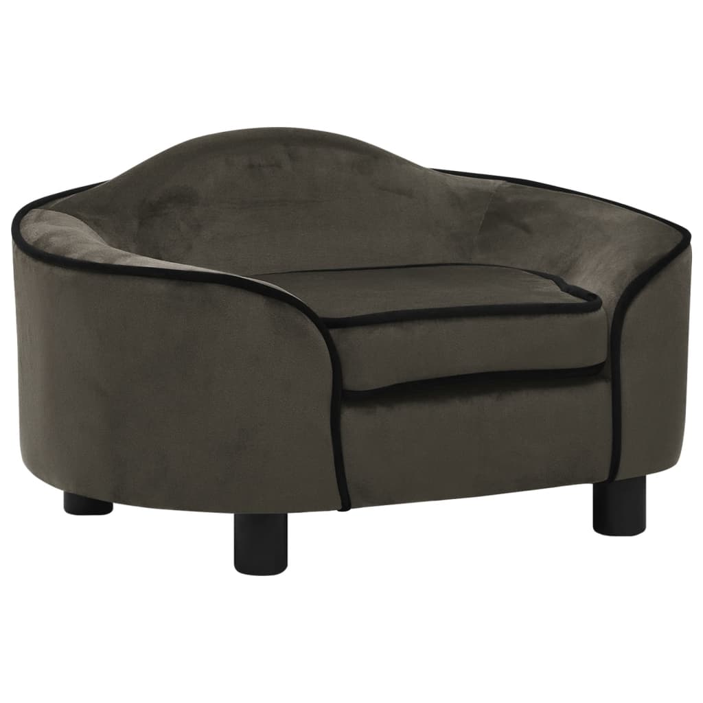 vidaXL Koiran sohva tummanharmaa 67x47x36 cm plyysi