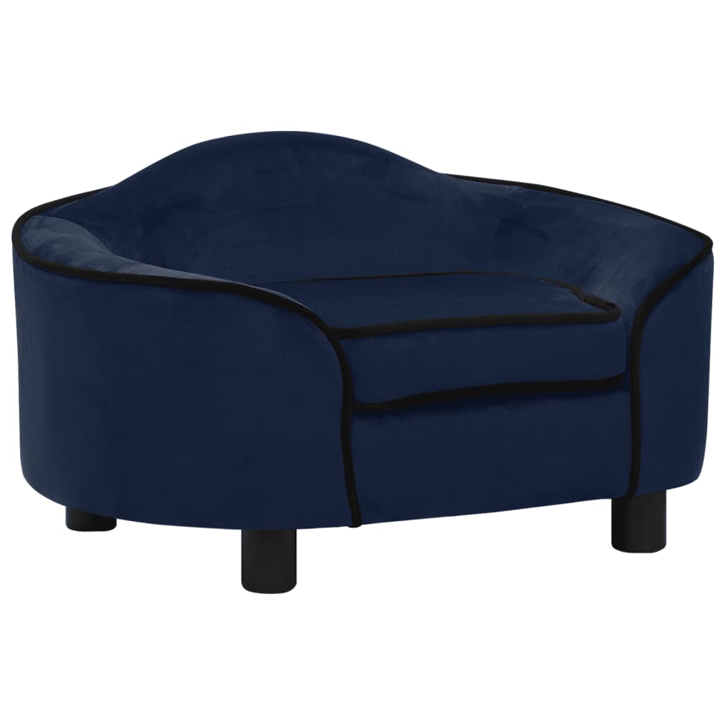 vidaXL Hundesofa Blau 67x47x36 cm Plüsch