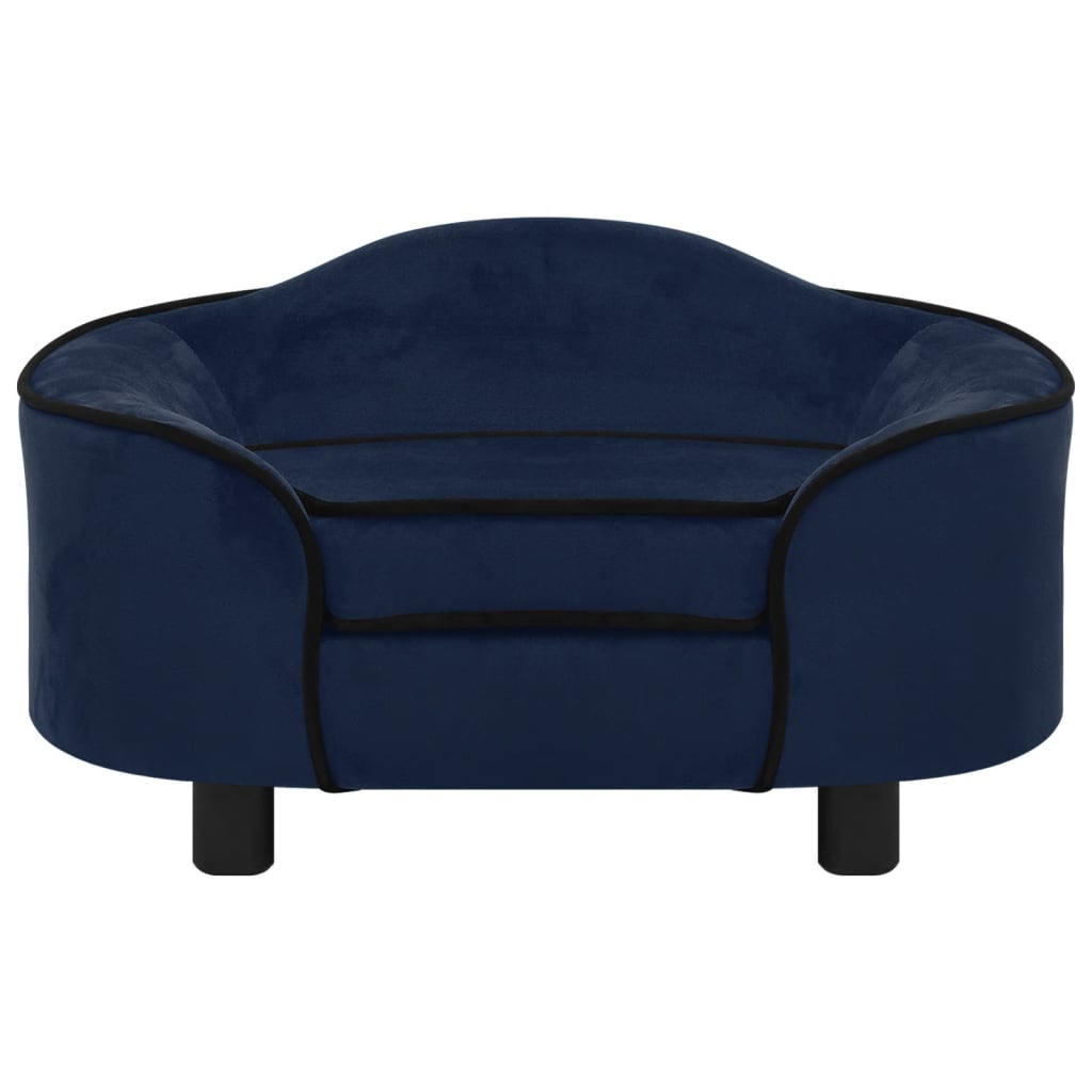 vidaXL Hondenbank 67x47x36 cm pluche blauw