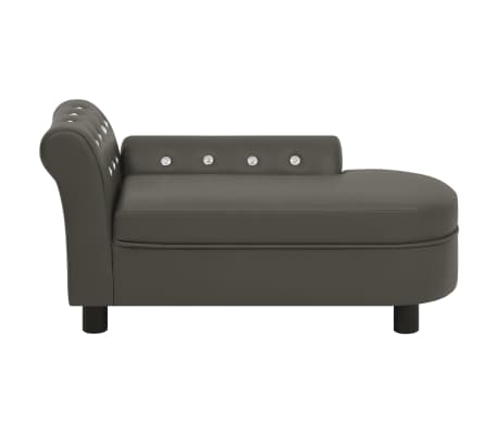 vidaXL Koiran sohva tummanharmaa 83x45x42 cm keinonahka