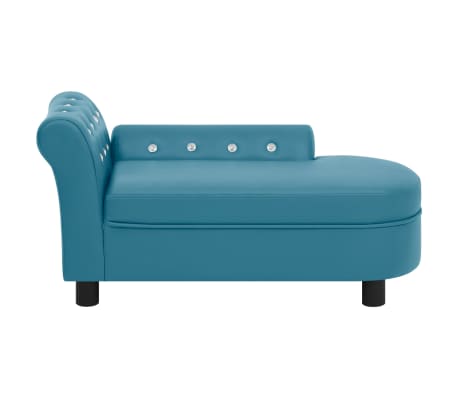 vidaXL Sofa dla psa, turkusowa, 83x45x42 cm, sztuczna skóra