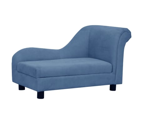 vidaXL Dog Sofa with Pillow Blue 83x44x44 cm Plush