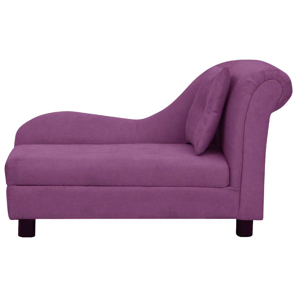 

vidaXL Hondenbank met kussen 83x44x44 cm pluche bordeauxrood