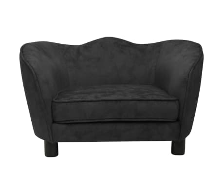 vidaXL Köpek Koltuğu Siyah 66x43x40 cm Peluş
