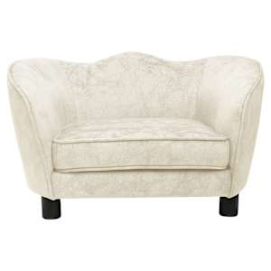 vidaXL Lova &scaron;unims, kreminės spalvos, 66x43x40cm, pliu&scaron;as