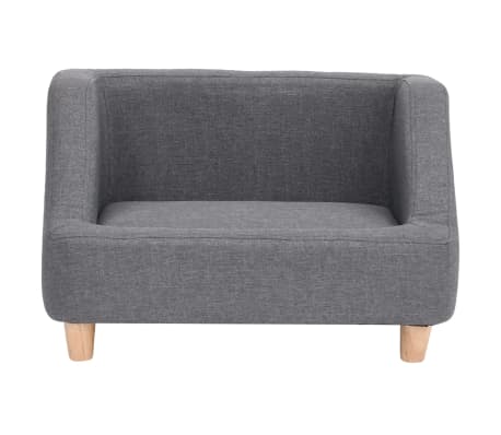 vidaXL Sofa dla psa, szara, 60x37x39 cm, lniana