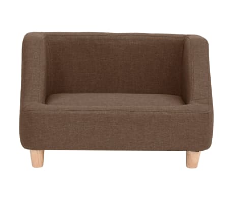 vidaXL Кучешки диван, кафяв, 60x37x39 см, лен