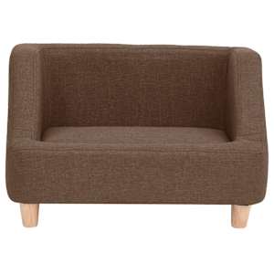 vidaXL Καναπές - Κρεβάτι Σκύλου Καφέ 60 x 37 x 39 εκ. Λινό Ύφασμα
