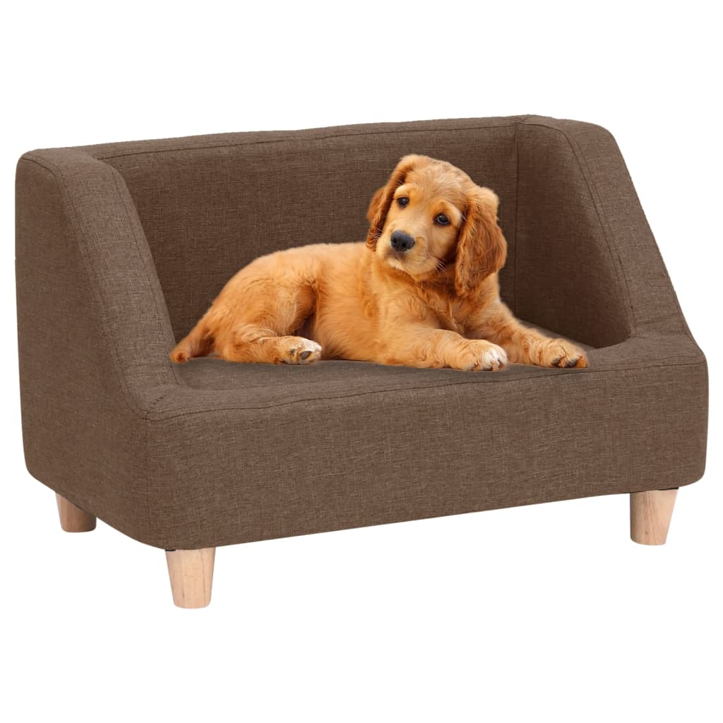 vidaXL Koiran sohva ruskea 60x37x39 cm pellava