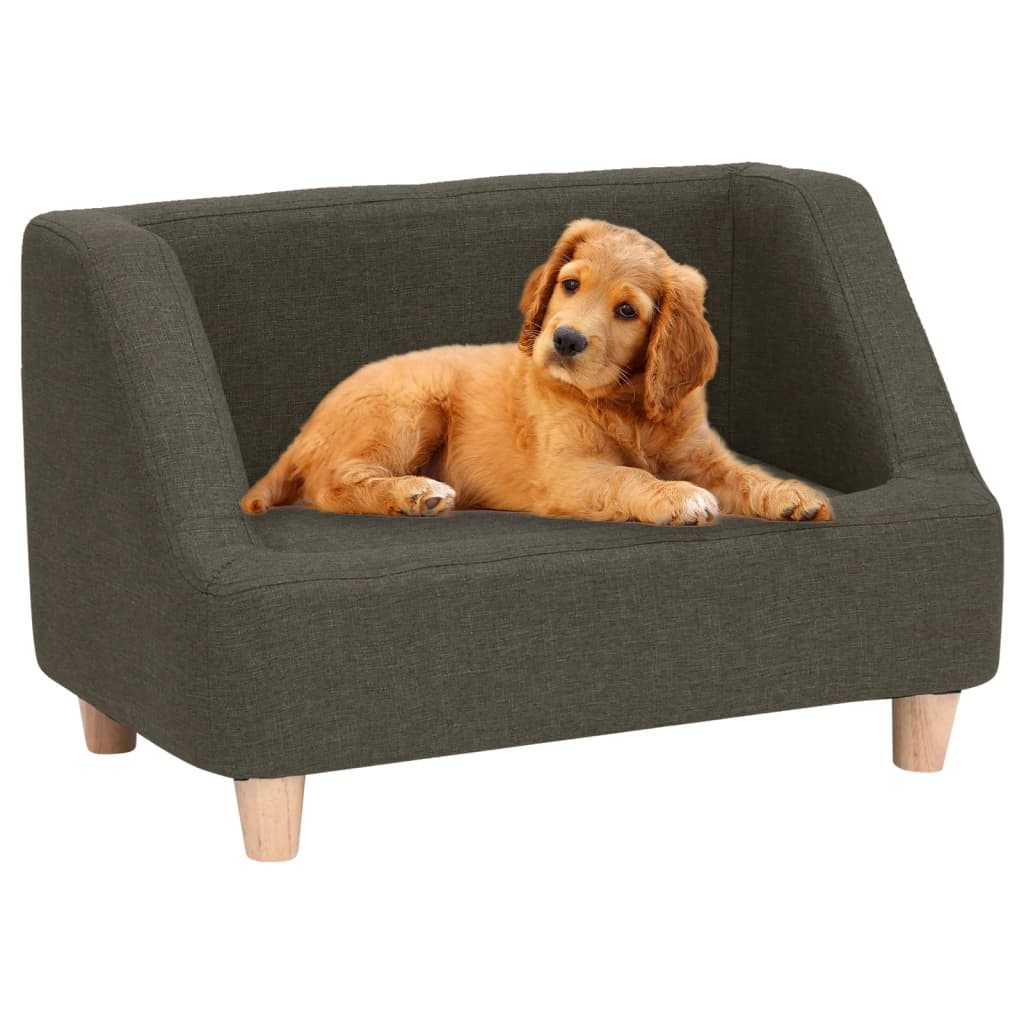 vidaXL Koiran sohva tummanharmaa 60x37x39 cm pellava