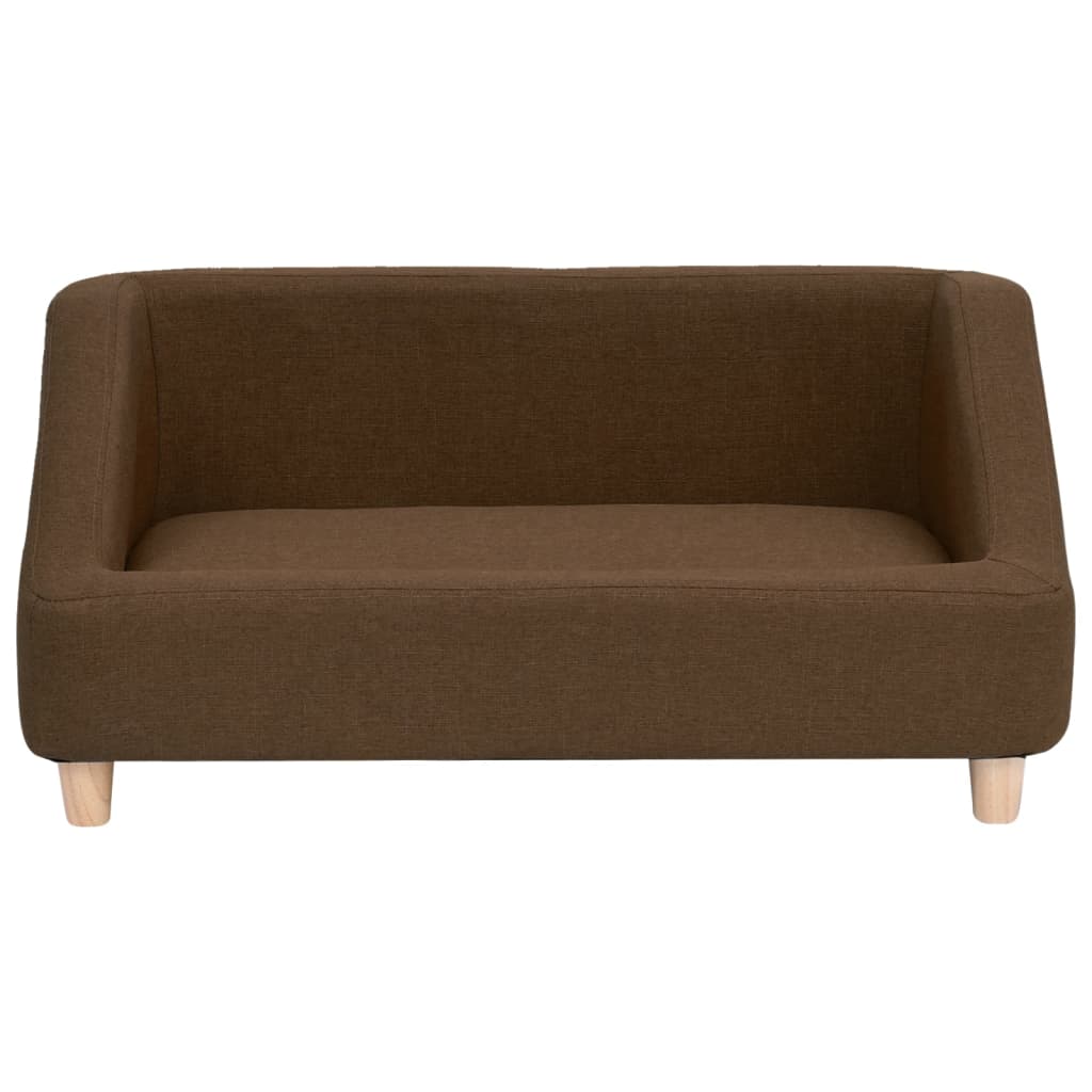 vidaXL Sofa dla psa, brązowa, 85x50x39 cm, lniana