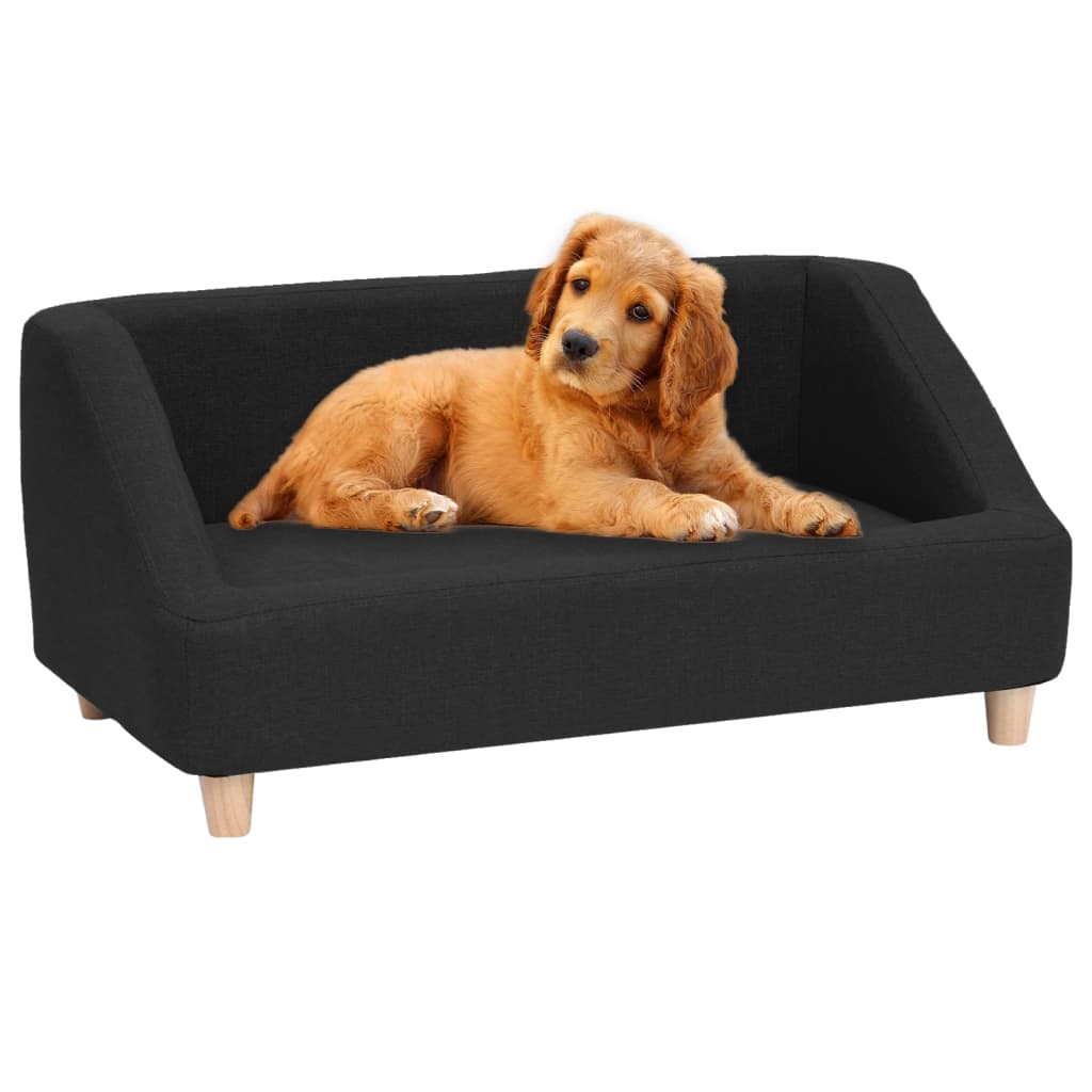 vidaXL Koiran sohva musta 85x50x39 cm pellava