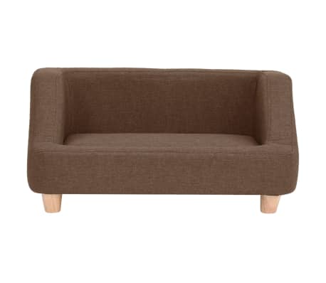 vidaXL Sofá para cães 95x63x39 cm linho castanho