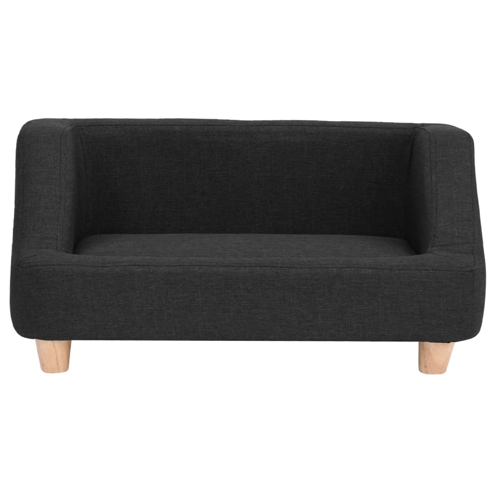 vidaXL Sofa dla psa, czarna, 95x63x39 cm, lniana