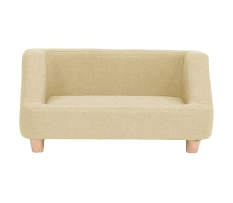 vidaXL Hundesofa Creme 95x63x39 cm Leinen