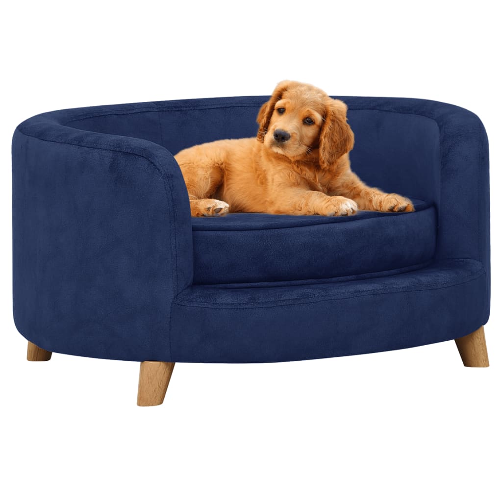 Sofa za pse plava 69 x 69 x 36 cm plišana Kreveti za Pse Naručite namještaj na deko.hr