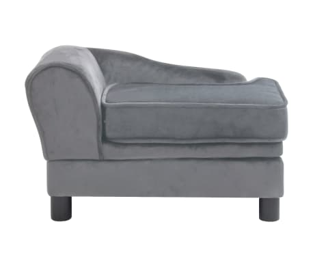 vidaXL Sofa dla psa, szara, 57x34x36 cm, pluszowa