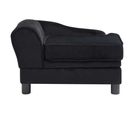 vidaXL Hundesofa svart 57x34x36 cm plysj