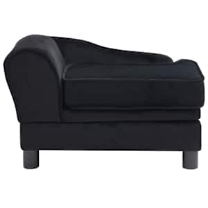 vidaXL Καναπές - Κρεβάτι Σκύλου Μαύρο 57 x 34 x 36 εκ. Βελουτέ