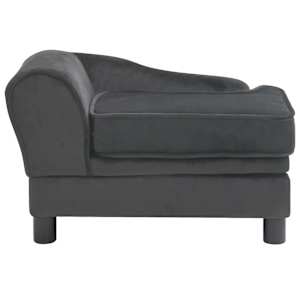 vidaXL Lova &scaron;unims, tamsiai pilkos spalvos, 57x34x36cm, pliu&scaron;as