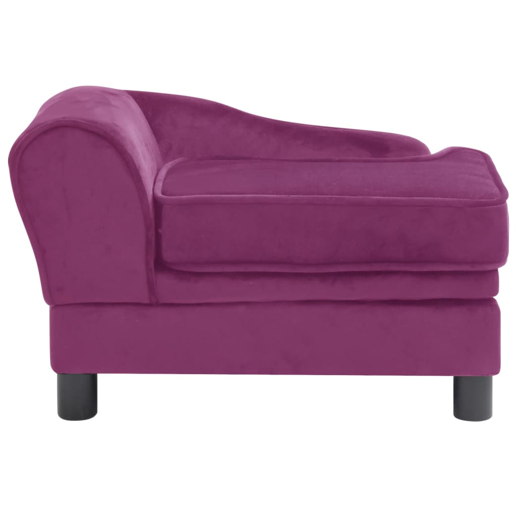 

vidaXL Hondenbank 57x34x36 cm pluche bordeauxrood