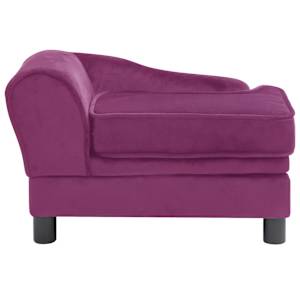 vidaXL Καναπές - Κρεβάτι Σκύλου Μπορντό 57 x 34 x 36 εκ. Βελουτέ