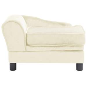 vidaXL Lova &scaron;unims, kreminės spalvos, 57x34x36cm, pliu&scaron;as