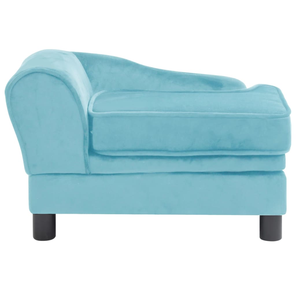 

vidaXL Hondenbank 57x34x36 cm pluche turquoise