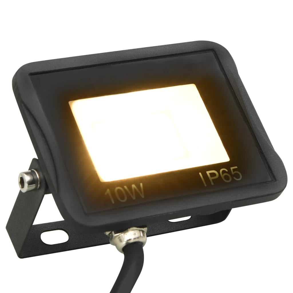 vidaXL Reflektory LED, 2 szt., 10 W, ciepłe białe światło