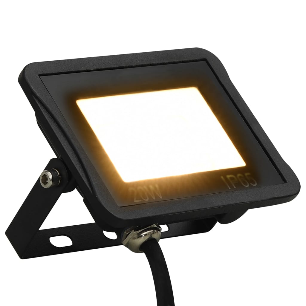 vidaXL LED prožektori, 2 gab., 20 W, silti balta gaisma